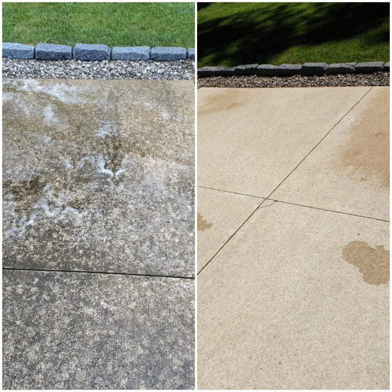 Waterloo Concrete Cleaning Before And After