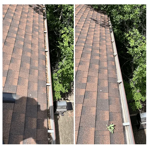 Before And After Exterior Gutter Cleaning Services