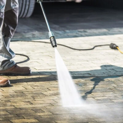 Pressure cleaning services performed on concrete in Kitchener
