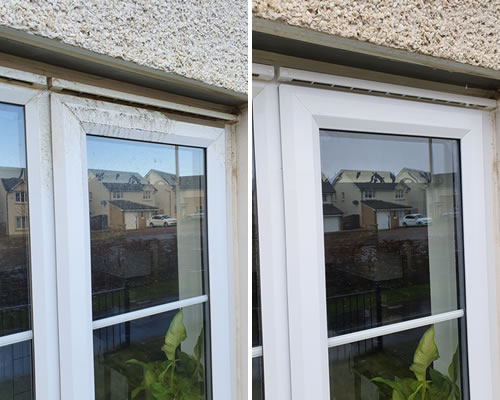 Kitchener window cleaning before and after
